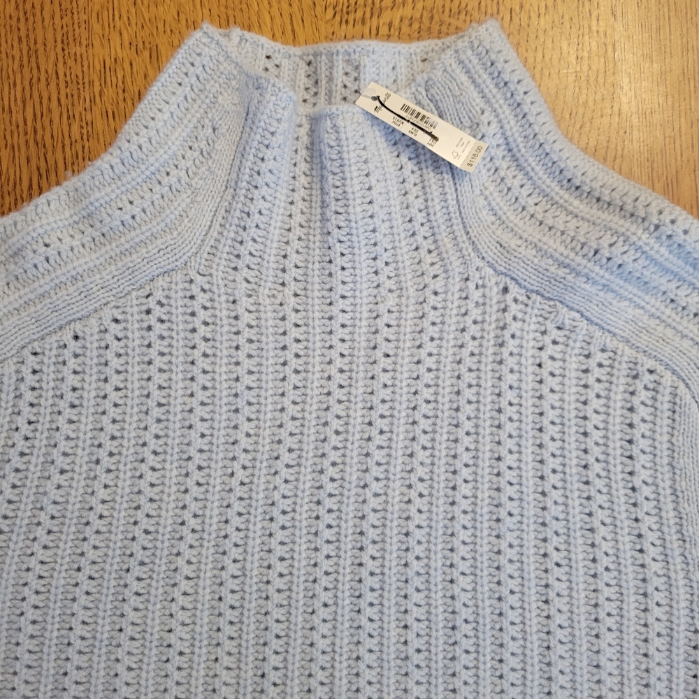 Madewell Pointelle-Stitch Mockneck Sweater -  Heather Pale Dawn - Picture 9 of 14